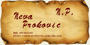Neva Proković vizit kartica